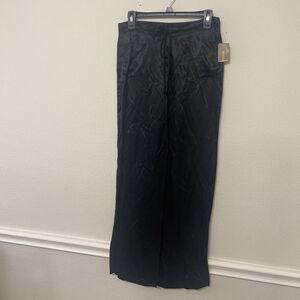 zoompy , silky feel long black pants, straight leg, size S , NWT